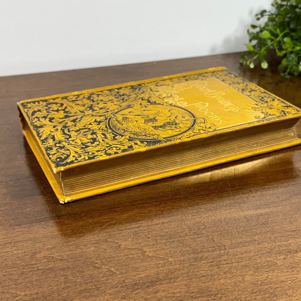 Antique Robert Browning Poems Victorian Decorative Gilt Hardcover Crowell - Picture 4 of 8
